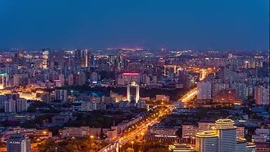 4K北京城市夜晚车流延时摄影视频的预览图